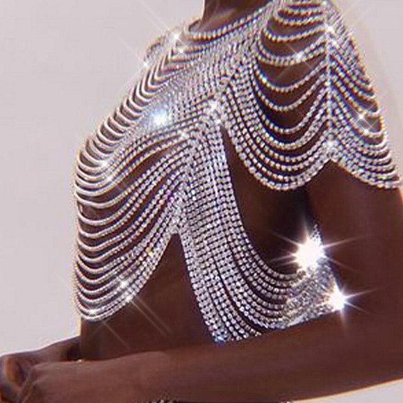 NEW Sparkling Bling Swarovski Crystal Flapper Top & Skirt - Picture 5 of 11